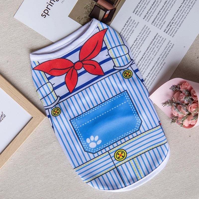 Cute Sphynx Cat Shirt Vest for Cats Gotas Summer Breathable Pet Clothes Clohting Katten Kedi mascotas Costume Dog Suit ropa para - Pet Croc 