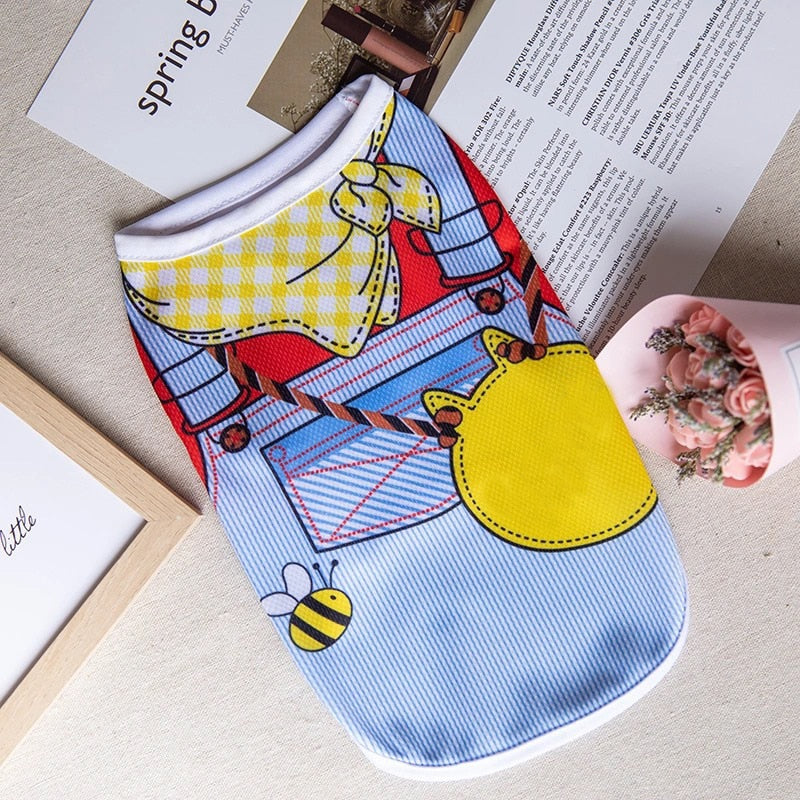 Cute Sphynx Cat Shirt Vest for Cats Gotas Summer Breathable Pet Clothes Clohting Katten Kedi mascotas Costume Dog Suit ropa para - Pet Croc 