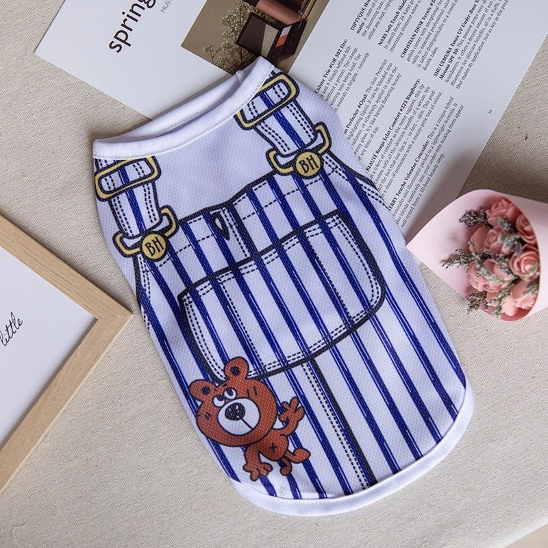 Cute Sphynx Cat Shirt Vest for Cats Gotas Summer Breathable Pet Clothes Clohting Katten Kedi mascotas Costume Dog Suit ropa para - Pet Croc 