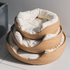 Cama de Bambu Natural para Pet com Travesseiros HOOPET - Pet Croc 